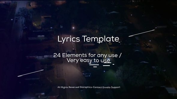 after effects lyric video template free download